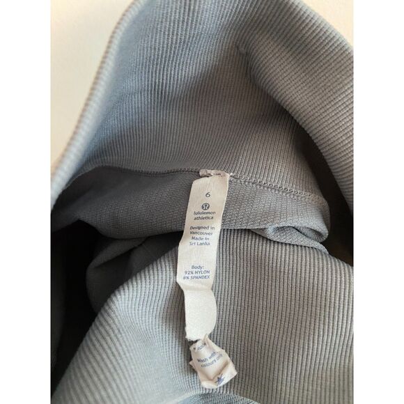Lululemon Seamlessly Street Crop Heathered Medium Grey SIZE 6 - Picture 7 of 7